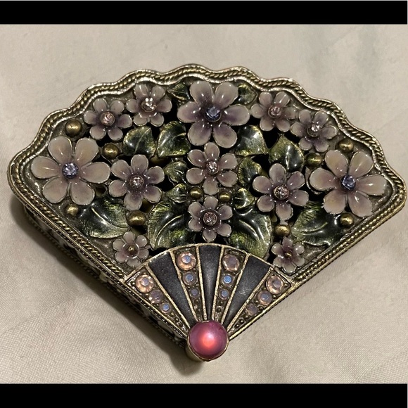 Possibly Michael Hero jewelry/trinket/pill box. Beautiful glittery rhinestones.